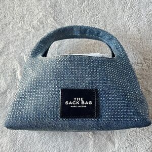 AUTHENTIC Marc Jacobs Denim Mini Sack Bag w/crystals (FIRM)